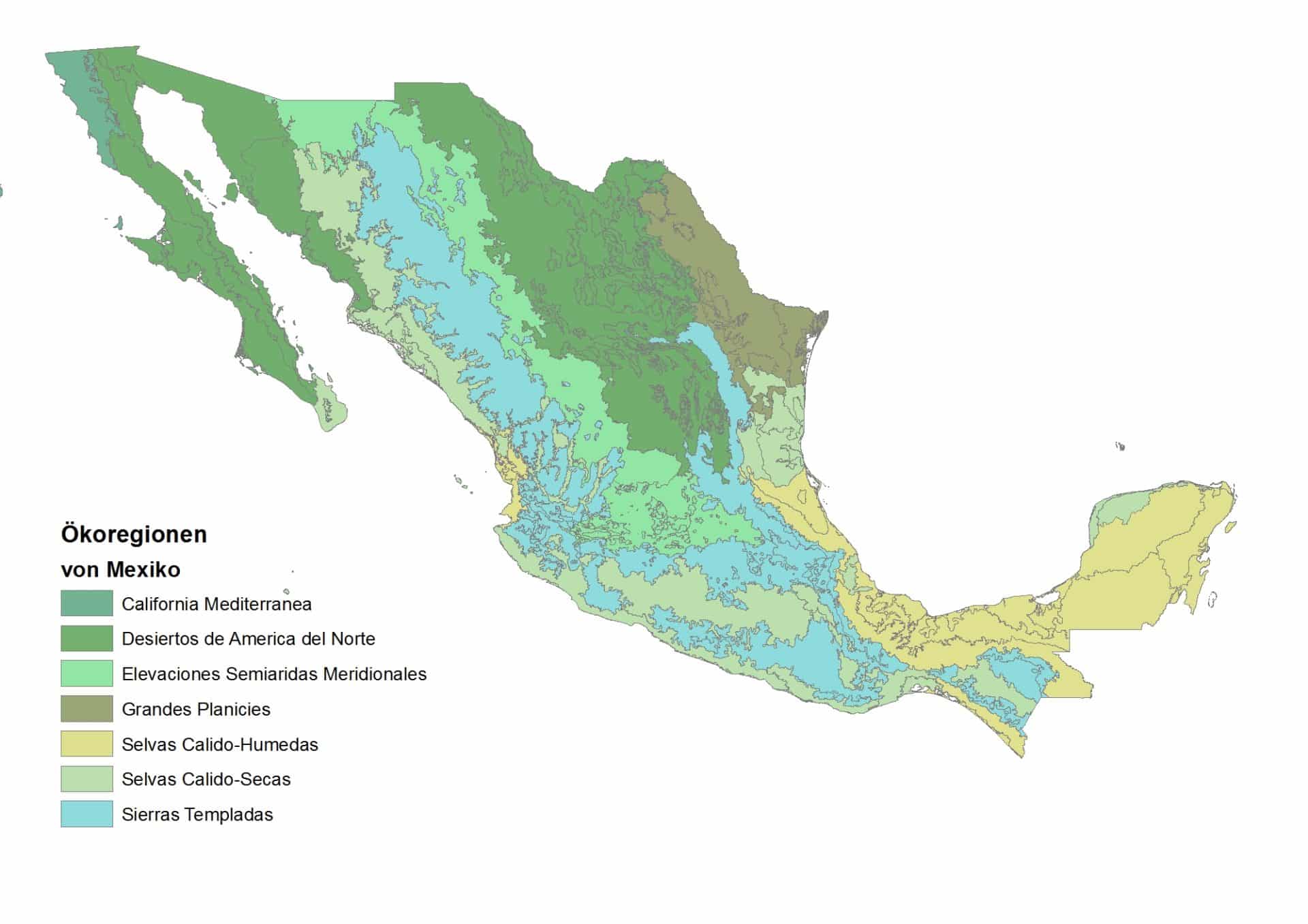 Biodiversität in Mexiko - Ökoregionen